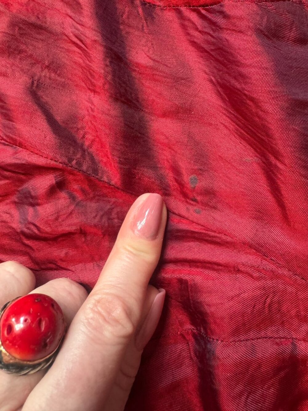 FLASH SALE only 8/15-8/16 Vintage Free People Dark Red A-Line Flowy Midi Skirt - Picture 11 of 13